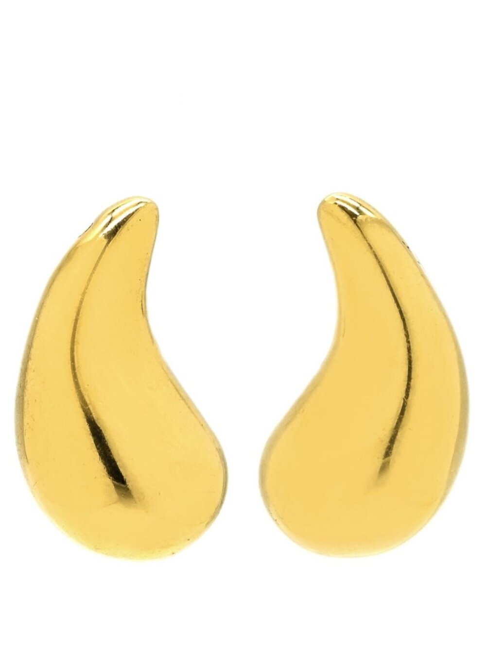 Tiffany & Co Earrings Teardrop Yellow Gold T&Co 18k Elsa Peretti